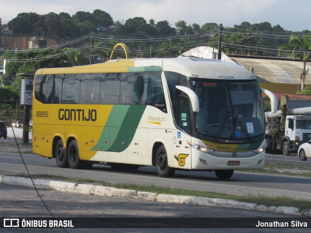 Empresa Gontijo de Transportes 18855 na cidade de Jaboatão dos Guararapes, Pernambuco, Brasil, por Jonathan Silva. ID da foto: 8720411.