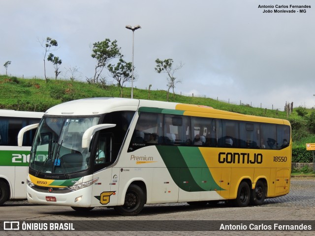 Empresa Gontijo de Transportes 18550 na cidade de João Monlevade, Minas Gerais, Brasil, por Antonio Carlos Fernandes. ID da foto: 8722977.