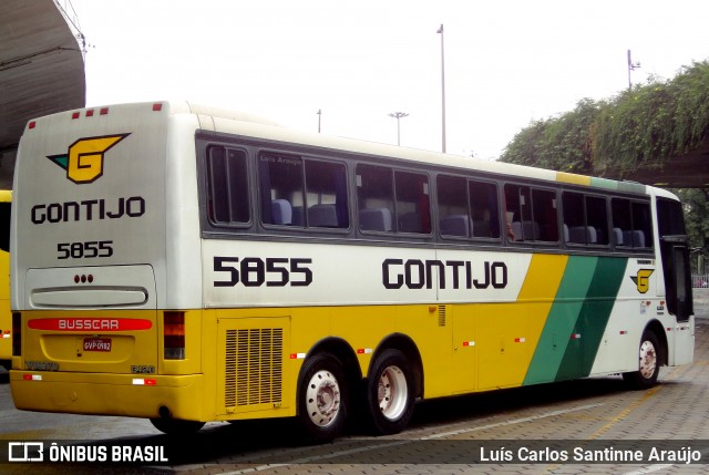 Empresa Gontijo de Transportes 5855 na cidade de Belo Horizonte, Minas Gerais, Brasil, por Luís Carlos Santinne Araújo. ID da foto: 8723990.