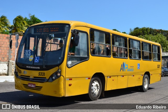 AVP - Auto Viação Paraíso 5331 na cidade de Aracaju, Sergipe, Brasil, por Eduardo Ribeiro. Número da foto: #8725072.