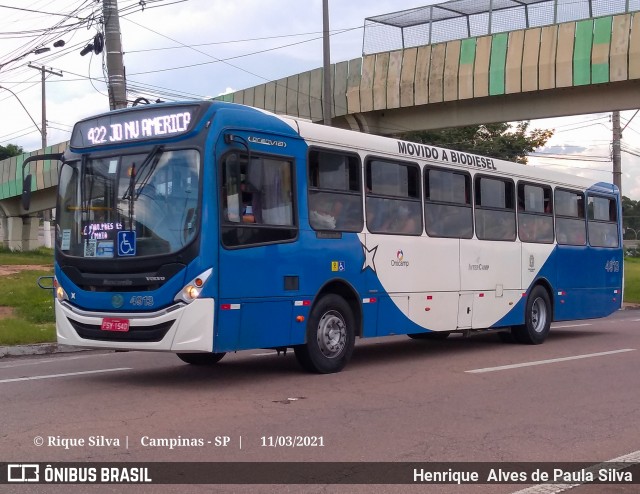 Onicamp Transporte Coletivo 4913 na cidade de Campinas, São Paulo, Brasil, por Henrique Alves de Paula Silva. ID da foto: 8726558.