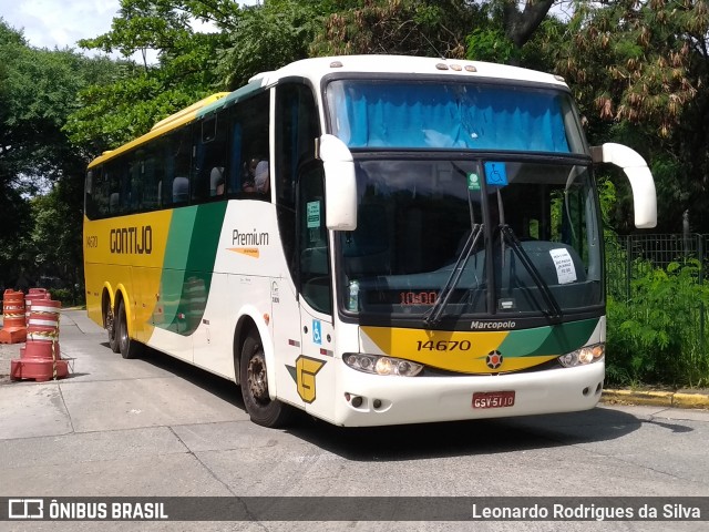 Empresa Gontijo de Transportes 14670 na cidade de São Paulo, São Paulo, Brasil, por Leonardo Rodrigues da Silva. ID da foto: 8725532.