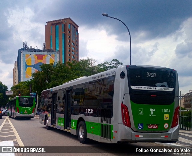 Viação Santa Brígida 1 1534 na cidade de São Paulo, São Paulo, Brasil, por Felipe Goncalves do Vale. Número da foto: #8726272.