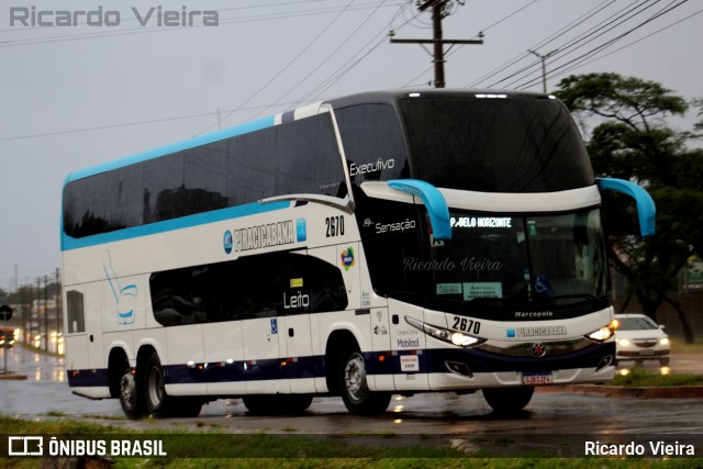 Viação Piracicabana 2670 na cidade de Taguatinga, Distrito Federal, Brasil, por Ricardo Vieira. ID da foto: 8727188.