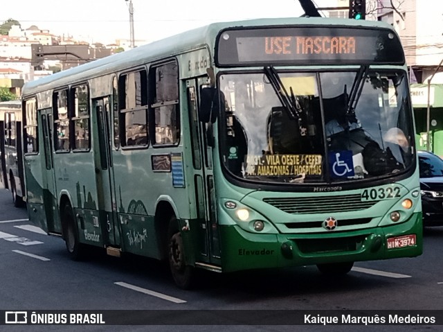 Salvadora Transportes > Transluciana 40322 na cidade de Belo Horizonte, Minas Gerais, Brasil, por Kaique Marquês Medeiros . Número da foto: #8726678.