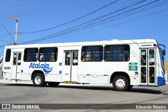 Viação Atalaia Transportes 6351 na cidade de Aracaju, Sergipe, Brasil, por Eduardo Ribeiro. ID da foto: 8725096.