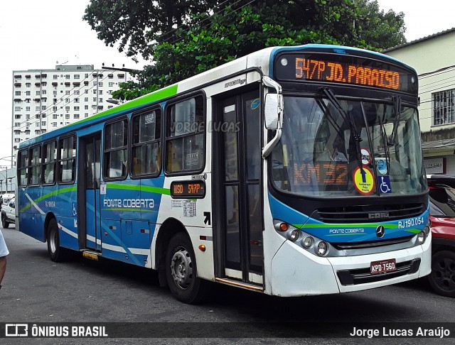 Viação Ponte Coberta RJ 190.054 na cidade de Rio de Janeiro, Rio de Janeiro, Brasil, por Jorge Lucas Araújo. Número da foto: #8729817.