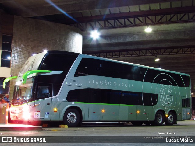 Viação Garcia 7187 na cidade de Apucarana, Paraná, Brasil, por Lucas Vieira. ID da foto: 8728787.