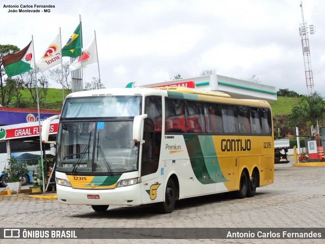 Empresa Gontijo de Transportes 12315 na cidade de João Monlevade, Minas Gerais, Brasil, por Antonio Carlos Fernandes. ID da foto: 8728839.