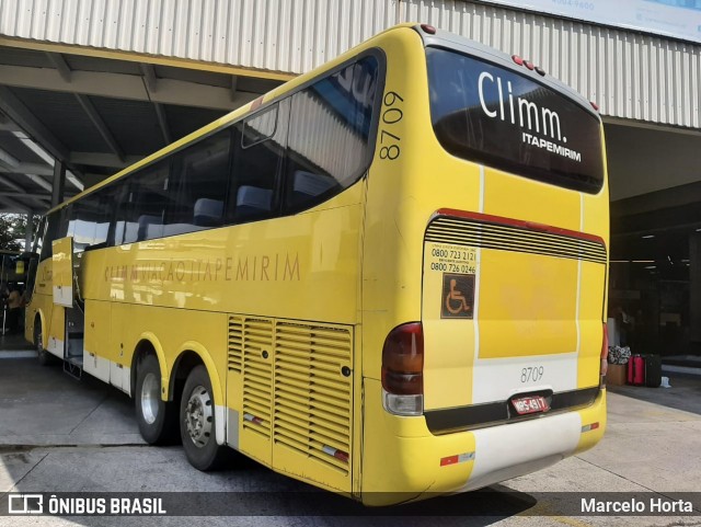 Viação Itapemirim 8709 na cidade de Rio de Janeiro, Rio de Janeiro, Brasil, por Marcelo Horta. Número da foto: #8728247.