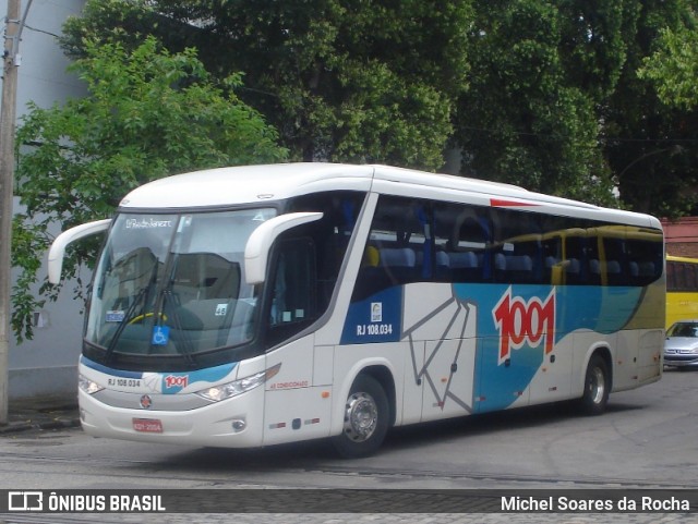 Auto Viação 1001 RJ 108.034 na cidade de Rio de Janeiro, Rio de Janeiro, Brasil, por Michel Soares da Rocha. Número da foto: #8730454.