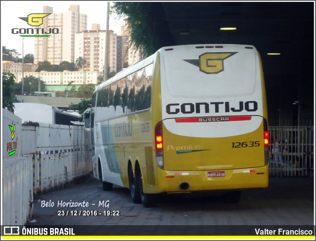 Empresa Gontijo de Transportes 12635 na cidade de Belo Horizonte, Minas Gerais, Brasil, por Valter Francisco. Número da foto: #8729202.