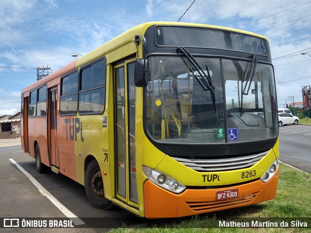 TUPi Transportes Urbanos Piracicaba 8263 na cidade de Piracicaba, São Paulo, Brasil, por Matheus Martins da Silva. ID da foto: 8728539.