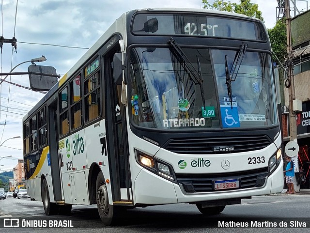 Viação Elite 2333 na cidade de Volta Redonda, Rio de Janeiro, Brasil, por Matheus Martins da Silva. ID da foto: 8728571.