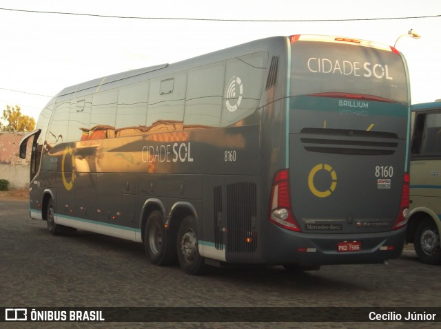 Viação Cidade Sol 8160 na cidade de Barra, Bahia, Brasil, por Cecílio Júnior. Número da foto: #8732875.
