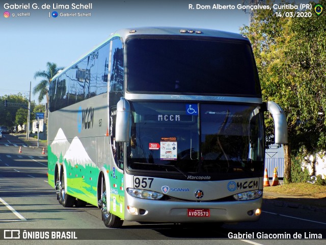 MCCM Transportes 957 na cidade de Curitiba, Paraná, Brasil, por Gabriel Giacomin de Lima. Número da foto: #8731376.