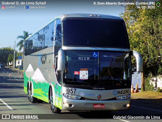 MCCM Transportes 957 na cidade de Curitiba, Paraná, Brasil, por Gabriel Giacomin de Lima. ID da foto: 8731376.