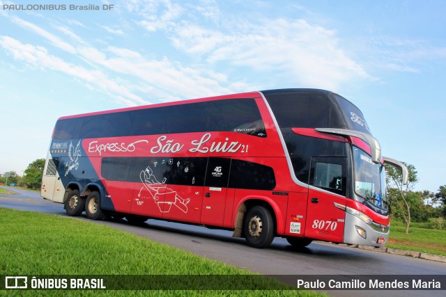 Expresso São Luiz 8070 na cidade de Brasília, Distrito Federal, Brasil, por Paulo Camillo Mendes Maria. Número da foto: #8733046.