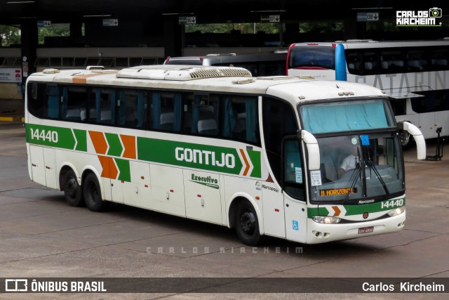 Empresa Gontijo de Transportes 14440 na cidade de Foz do Iguaçu, Paraná, Brasil, por Carlos Kircheim. ID da foto: 8731735.