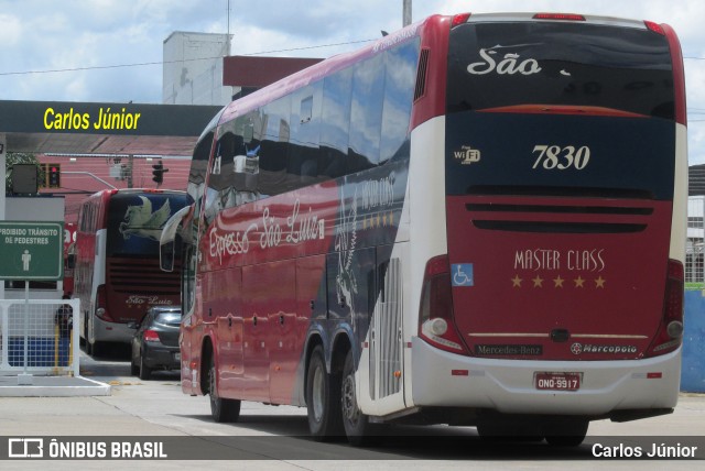 Expresso São Luiz 7830 na cidade de Goiânia, Goiás, Brasil, por Carlos Júnior. Número da foto: #8731919.