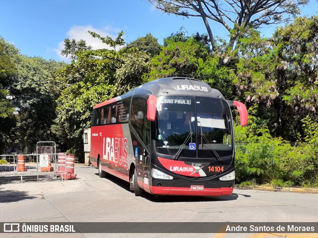 Lirabus 14104 na cidade de São Paulo, São Paulo, Brasil, por Andre Santos de Moraes. Número da foto: #8731432.