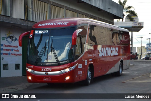 Viação Santa Cruz 22218 na cidade de Guaranésia, Minas Gerais, Brasil, por Lucas Mendes. ID da foto: 8735341.