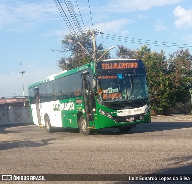 Viação Galo Branco RJ 181.027 na cidade de Niterói, Rio de Janeiro, Brasil, por Luiz Eduardo Lopes da Silva. Número da foto: #8733695.