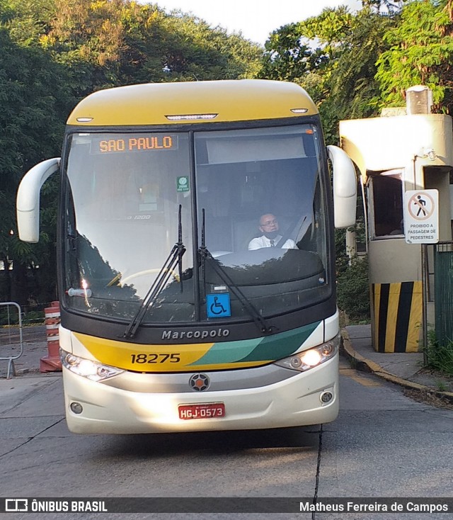 Empresa Gontijo de Transportes 18275 na cidade de São Paulo, São Paulo, Brasil, por Matheus Ferreira de Campos. ID da foto: 8735958.