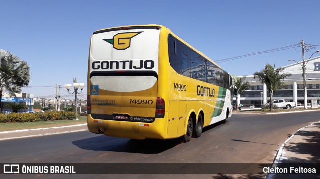 Empresa Gontijo de Transportes 14990 na cidade de Rio Verde, Goiás, Brasil, por Cleiton Feitosa. ID da foto: 8737096.