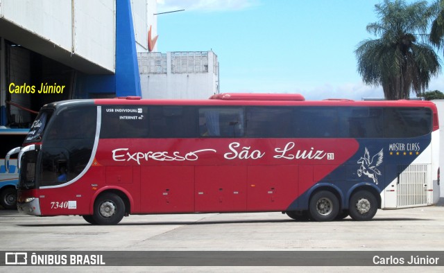 Expresso São Luiz 7340 na cidade de Goiânia, Goiás, Brasil, por Carlos Júnior. ID da foto: 8739142.