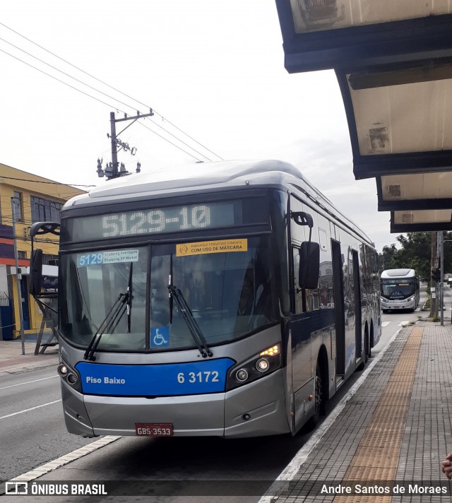 Viação Paratodos > São Jorge > Metropolitana São Paulo > Mobibrasil 6 3172 na cidade de São Paulo, São Paulo, Brasil, por Andre Santos de Moraes. Número da foto: #8742068.