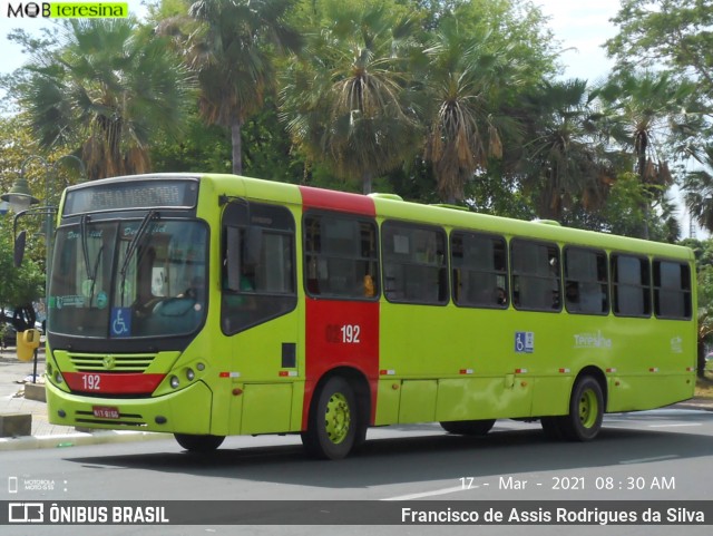 Transporte Coletivo Cidade Verde 02192 na cidade de Teresina, Piauí, Brasil, por Francisco de Assis Rodrigues da Silva. Número da foto: #8741410.