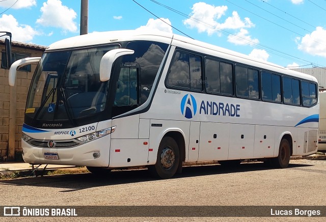 Viação Andrade 12100 na cidade de Araxá, Minas Gerais, Brasil, por Lucas Borges . ID da foto: 8741639.