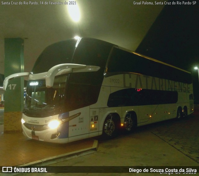 Auto Viação Catarinense 319322 na cidade de Santa Cruz do Rio Pardo, São Paulo, Brasil, por Diego de Souza Costa da Silva. Número da foto: #8743343.