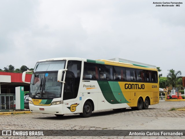 Empresa Gontijo de Transportes 12305 na cidade de João Monlevade, Minas Gerais, Brasil, por Antonio Carlos Fernandes. ID da foto: 8741290.