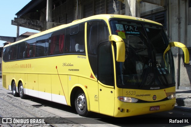 Viação Itapemirim 5523 na cidade de Rio de Janeiro, Rio de Janeiro, Brasil, por Rafael H.. Número da foto: #8744649.