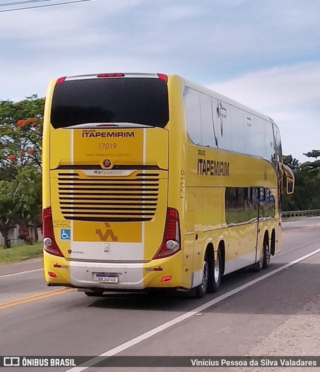 Viação Itapemirim 17019 na cidade de Campos dos Goytacazes, Rio de Janeiro, Brasil, por Vinicius Pessoa da Silva Valadares. ID da foto: 8744845.