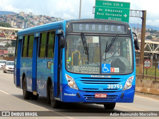 Viação Zurick 30793 na cidade de Belo Horizonte, Minas Gerais, Brasil, por Adão Raimundo Marcelino. ID da foto: 8699849.