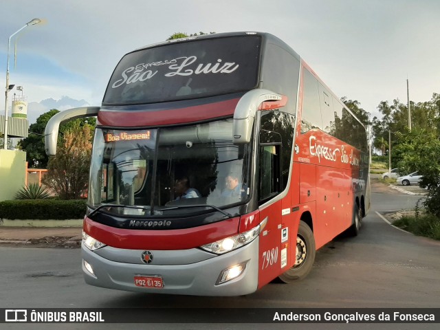 Expresso São Luiz 7980 na cidade de Cuiabá, Mato Grosso, Brasil, por Anderson Gonçalves da Fonseca. Número da foto: #8696975.