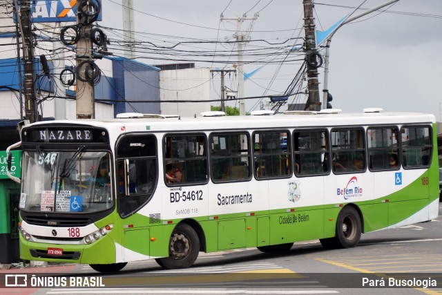 Belém Rio Transportes BD-54612 na cidade de Belém, Pará, Brasil, por Pará Busologia. Número da foto: #8697062.