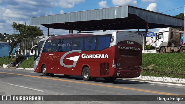 Expresso Gardenia 3535 na cidade de Formiga, Minas Gerais, Brasil, por Diego Felipe. ID da foto: 8746394.