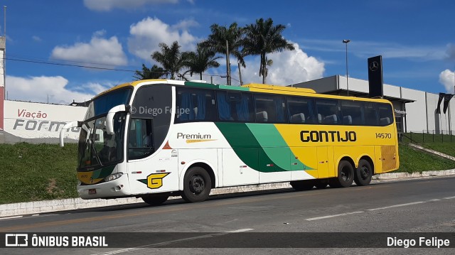 Empresa Gontijo de Transportes 14570 na cidade de Formiga, Minas Gerais, Brasil, por Diego Felipe. ID da foto: 8746396.