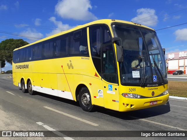 Viação Itapemirim 5099 na cidade de Eunápolis, Bahia, Brasil, por Iago Santos Santana. Número da foto: #8748593.