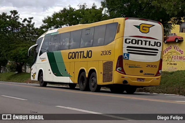 Empresa Gontijo de Transportes 21305 na cidade de Formiga, Minas Gerais, Brasil, por Diego Felipe. ID da foto: 8746450.