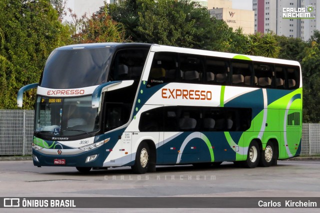 Expresso Transporte e Turismo Ltda. 3090 na cidade de Curitiba, Paraná, Brasil, por Carlos Kircheim. ID da foto: 8752018.