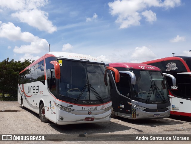 Linea Transportes e Turismo Ltda. 1307 na cidade de São Paulo, São Paulo, Brasil, por Andre Santos de Moraes. Número da foto: #8749895.