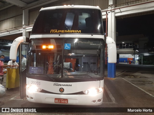 Viação Itapemirim 20205 na cidade de Rio de Janeiro, Rio de Janeiro, Brasil, por Marcelo Horta. Número da foto: #8750569.