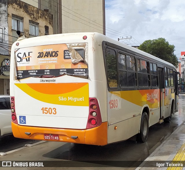 Transportes Urbanos São Miguel de Ilhéus 1503 na cidade de Ilhéus, Bahia, Brasil, por Igor Teixeira. ID da foto: 8751714.