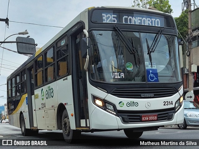 Viação Elite 2314 na cidade de Volta Redonda, Rio de Janeiro, Brasil, por Matheus Martins da Silva. ID da foto: 8753761.