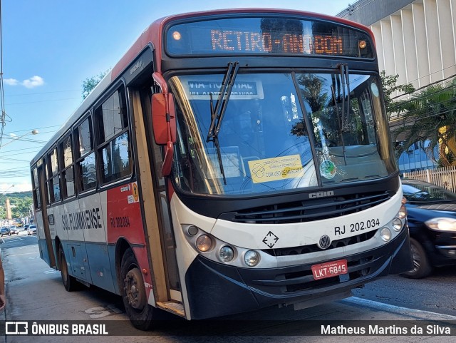 Viação Sul Fluminense RJ 202.034 na cidade de Volta Redonda, Rio de Janeiro, Brasil, por Matheus Martins da Silva. ID da foto: 8753772.